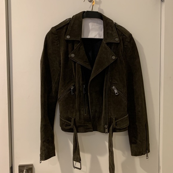 EUC Bagatelle Olive Suede Jacket - Picture 3 of 6